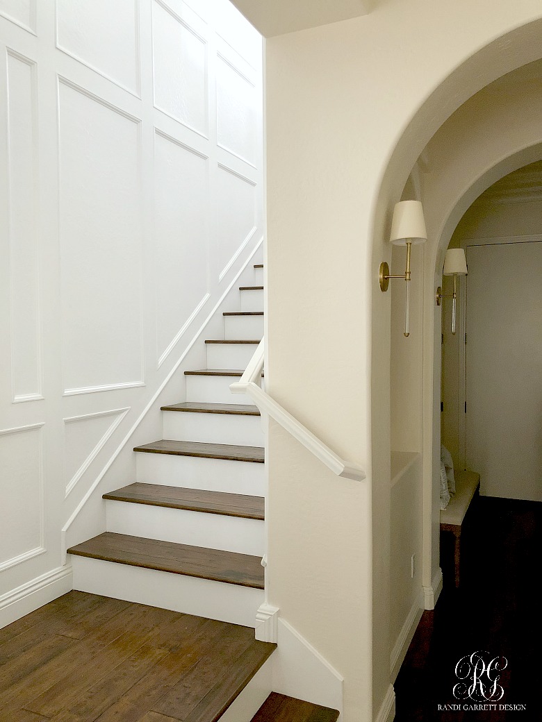 stairwell with wainscoting 