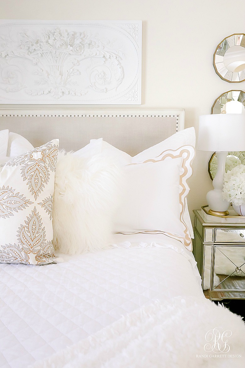 master bedroom - matouk bedding - glam bedroom