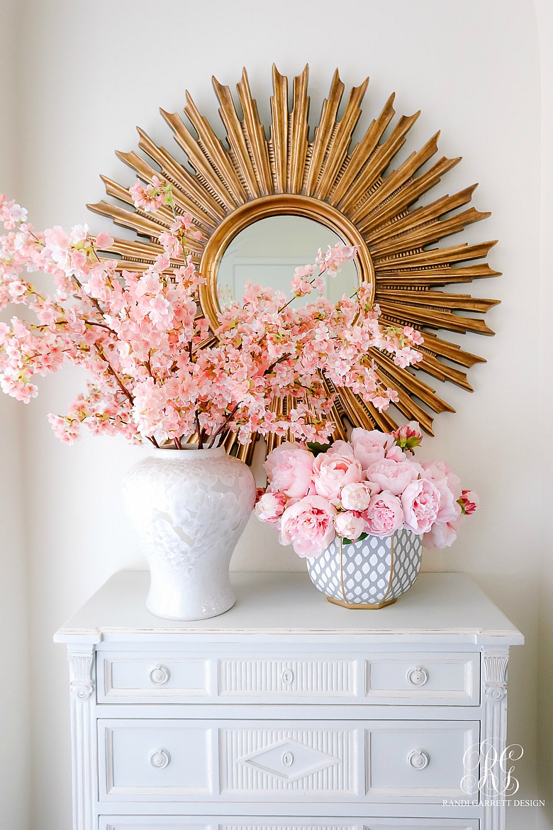 Spring Floral Arrangements using Fresh or Faux Florals