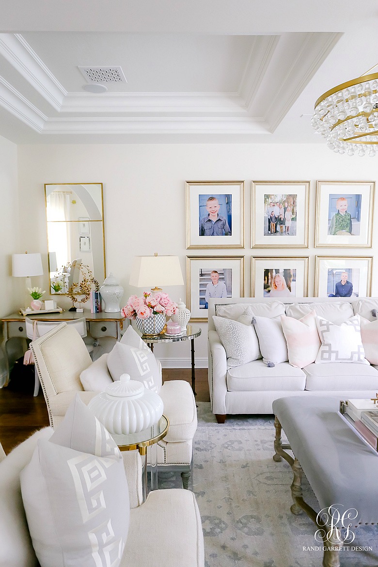 picture gallery - living room styled for spring