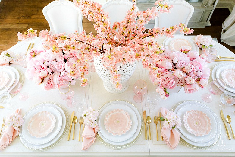 Pink Peony Easter Table