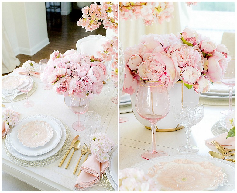 Pink Peony Easter Table