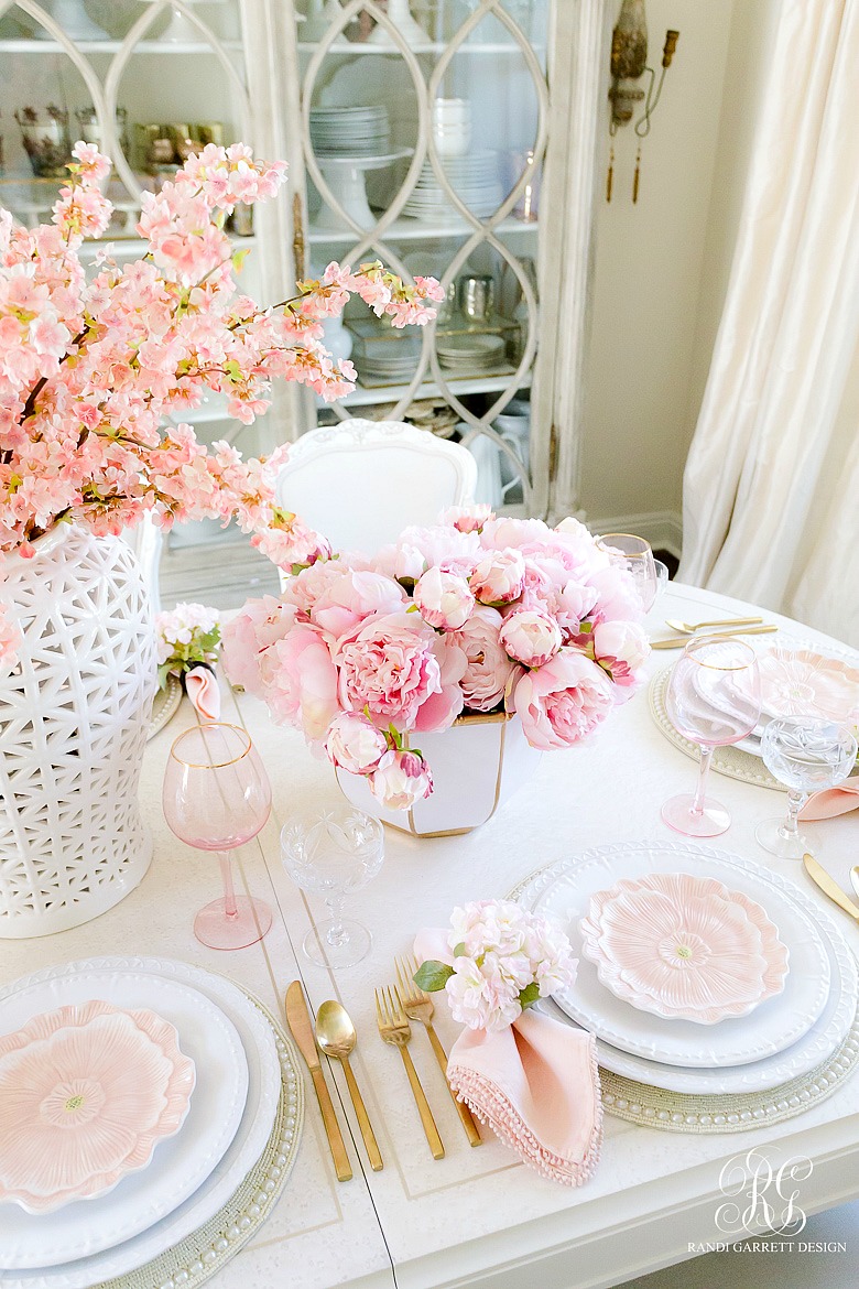 Pink Peony Easter Table