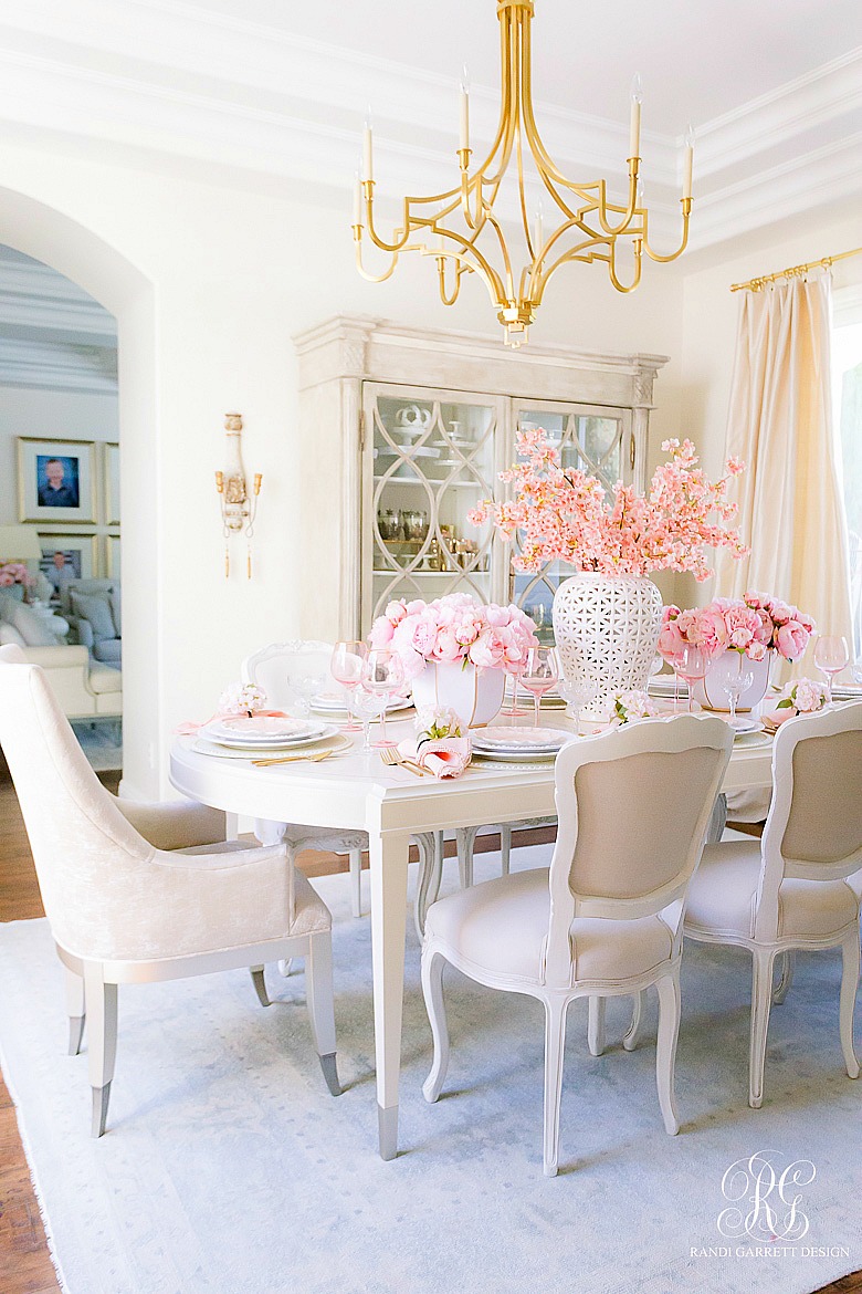 Pink Peony Easter Table