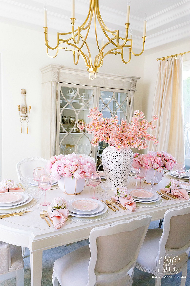 Pink Peony Easter Table