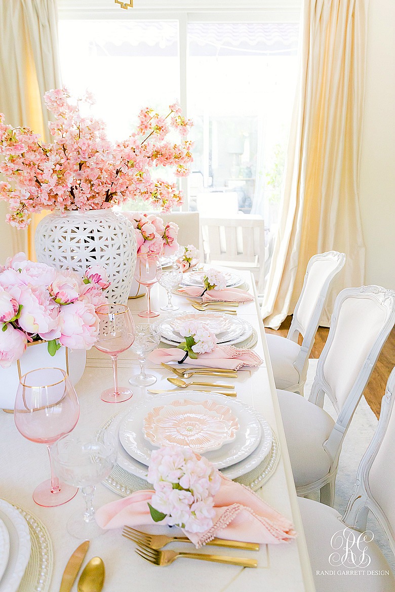 gorgeous pink easter table