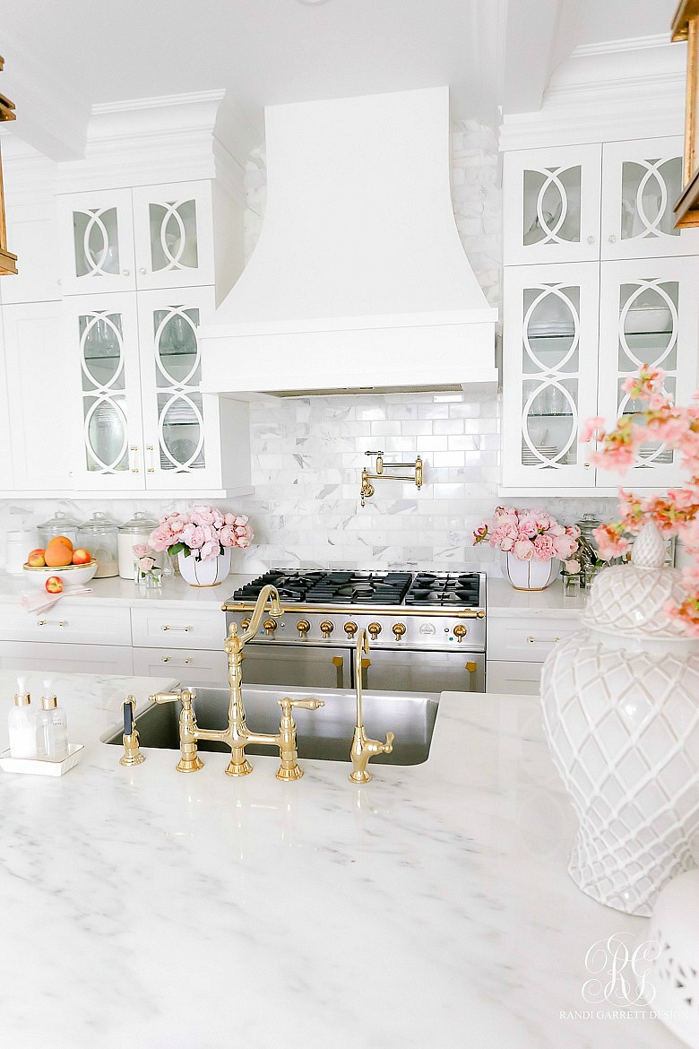 marble countertops white kitchen glam kitchen