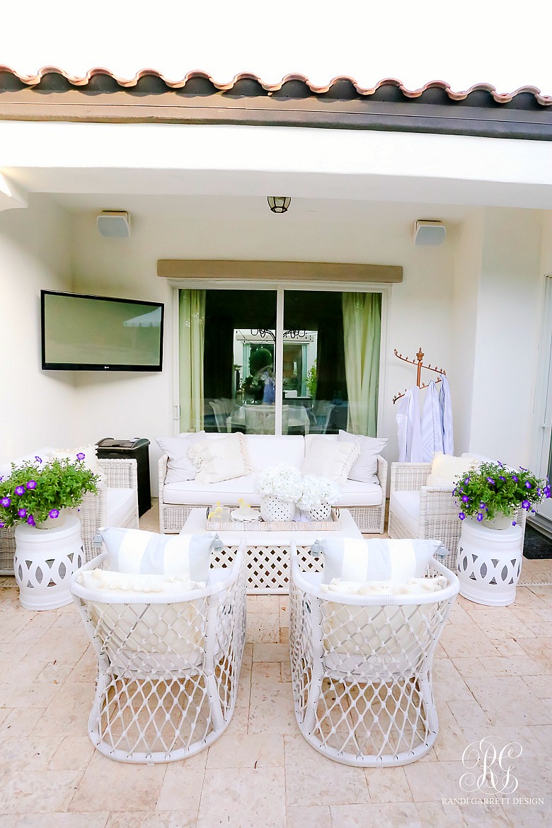 beautiful patio - wicker furniture