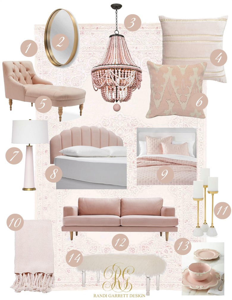 Pink and Gold Decor Favorites - Randi Garrett Design