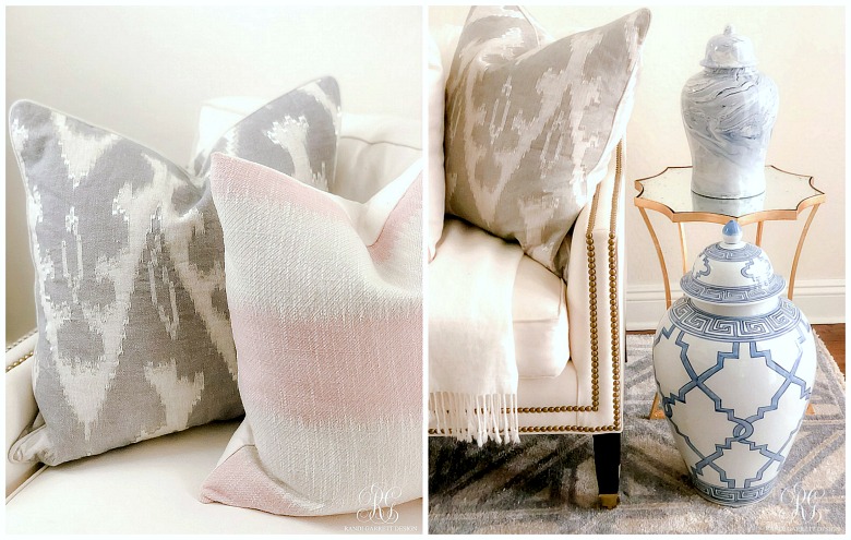 pink gray pillows