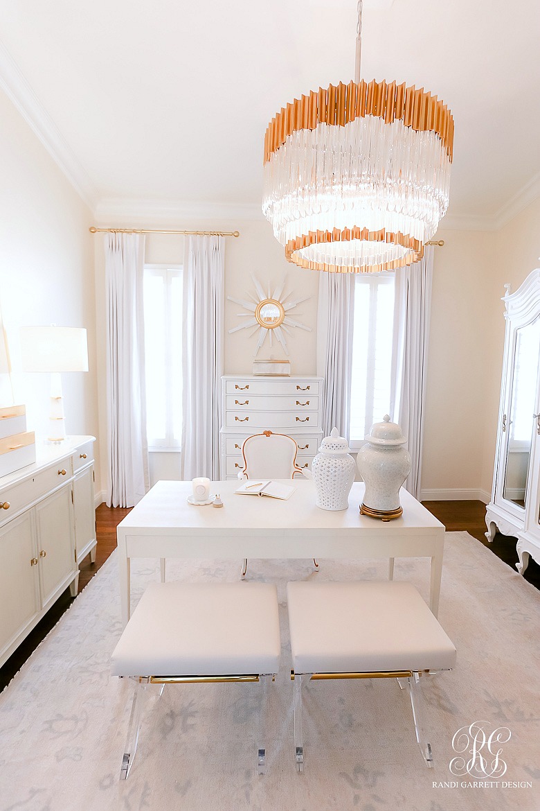 Glam Home Office Reveal - beautiful office