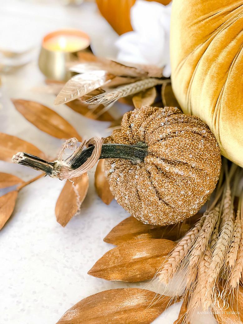 gold pumpkin - fall decor