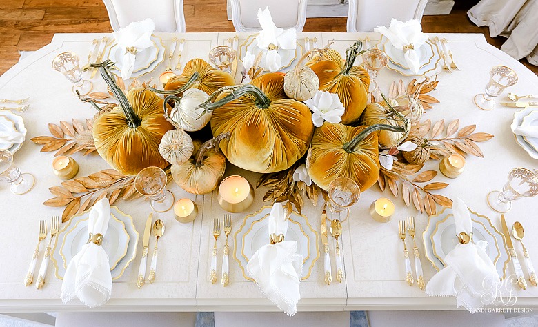 gold fall table