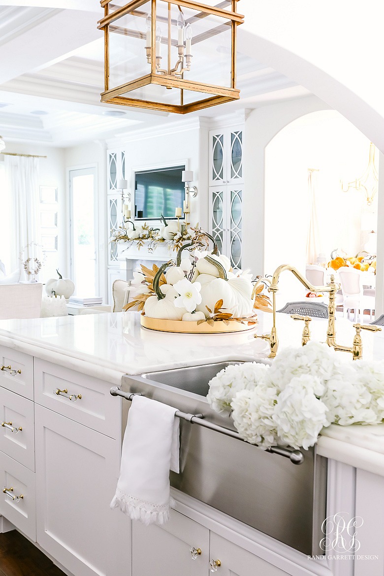 white gold glam kitchen fall