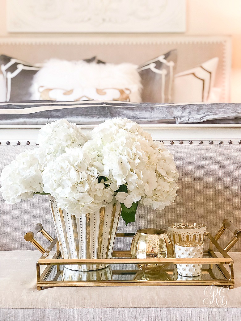 Luxurious Silver and Gold Fall Bedroom