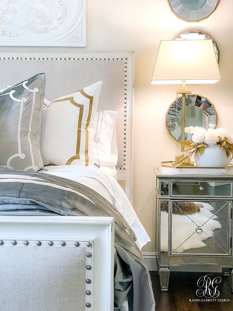 Luxurious Silver and Gold Fall Bedroom - Randi Garrett Design