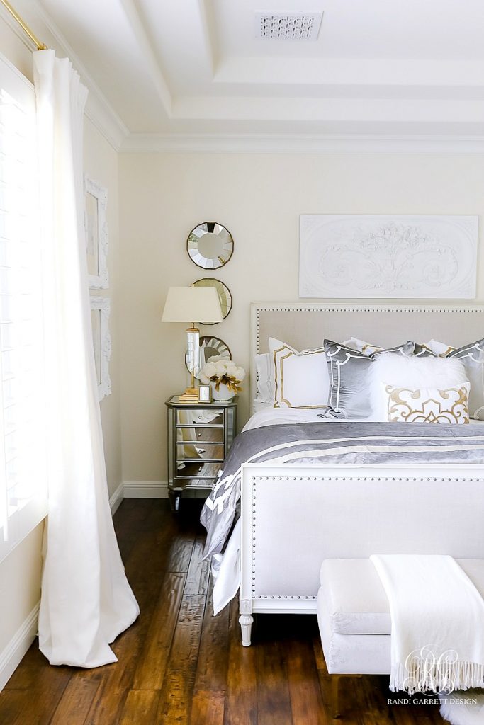 Luxurious Silver and Gold Fall Bedroom - Randi Garrett Design