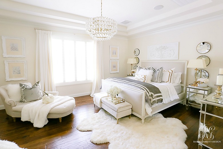 beautiful silver gold master bedroom