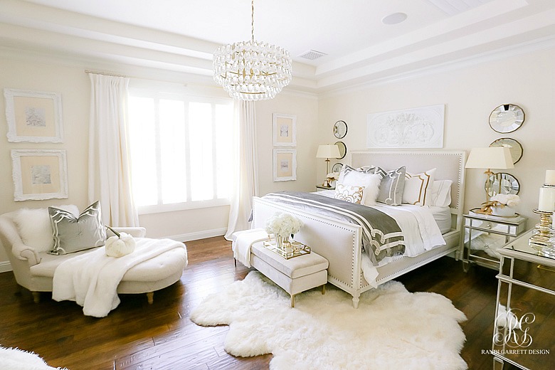 Luxurious Silver and Gold Fall Bedroom - Randi Garrett Design