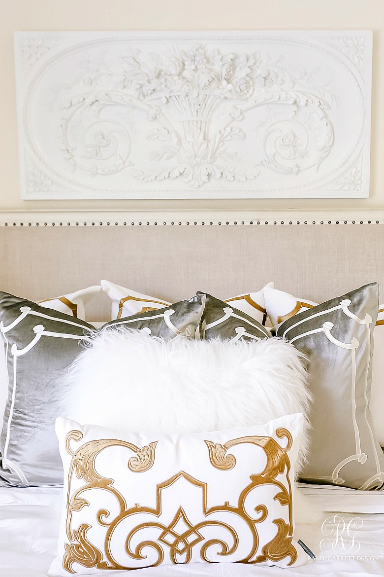 Luxurious Silver and Gold Fall Bedroom