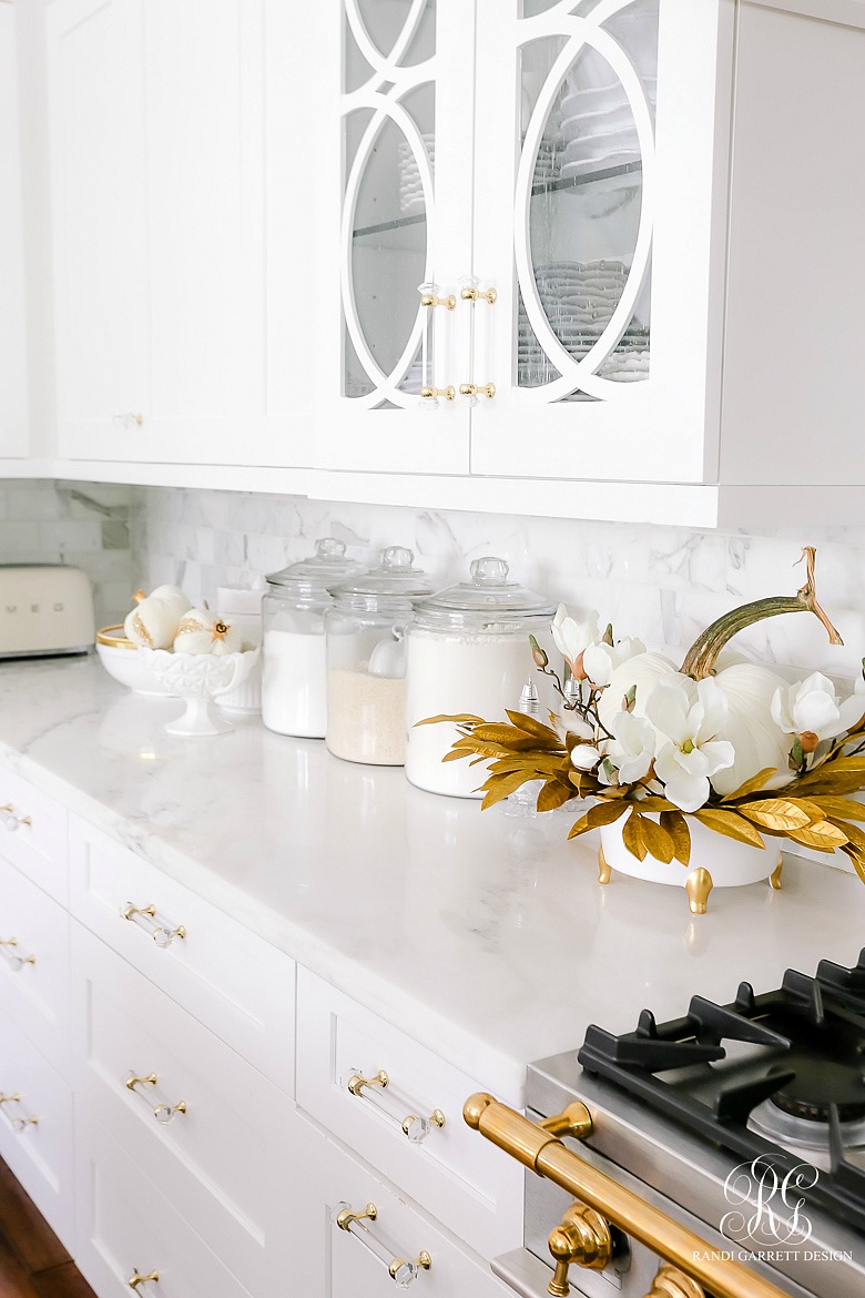 white gold fall decor