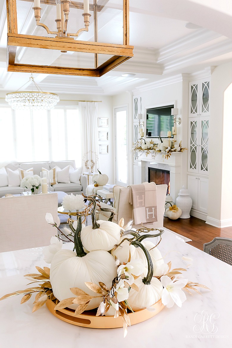 white pumpkin centerpiece