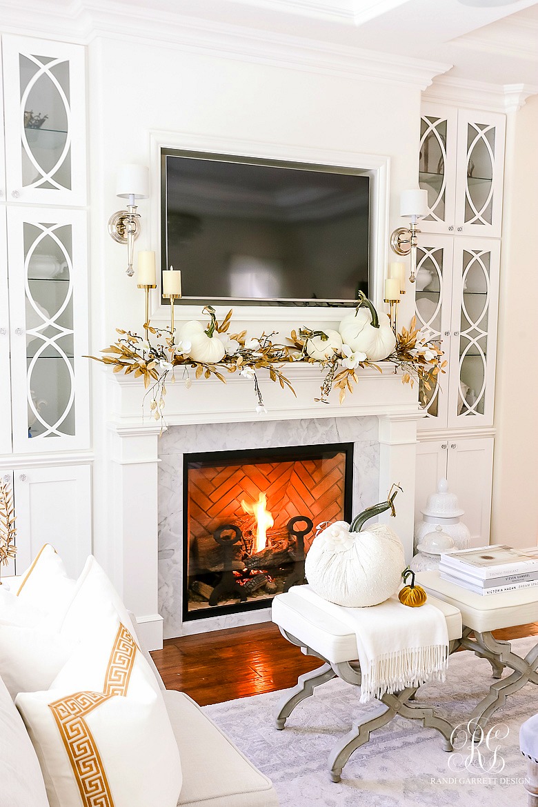 elegant fall mantel