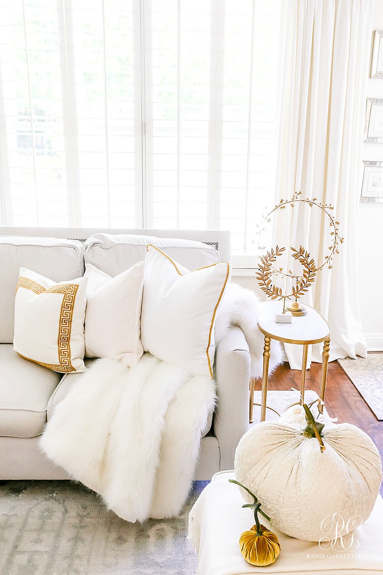 white gold fall decor