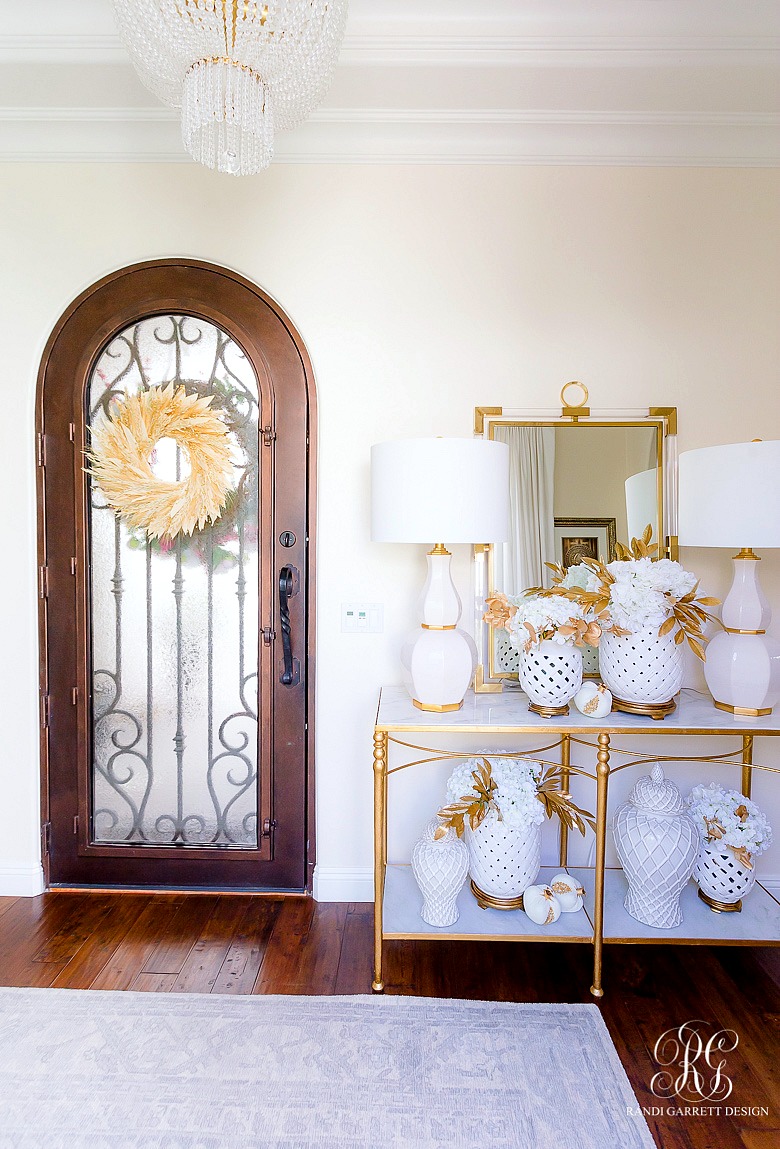 glam fall entryway