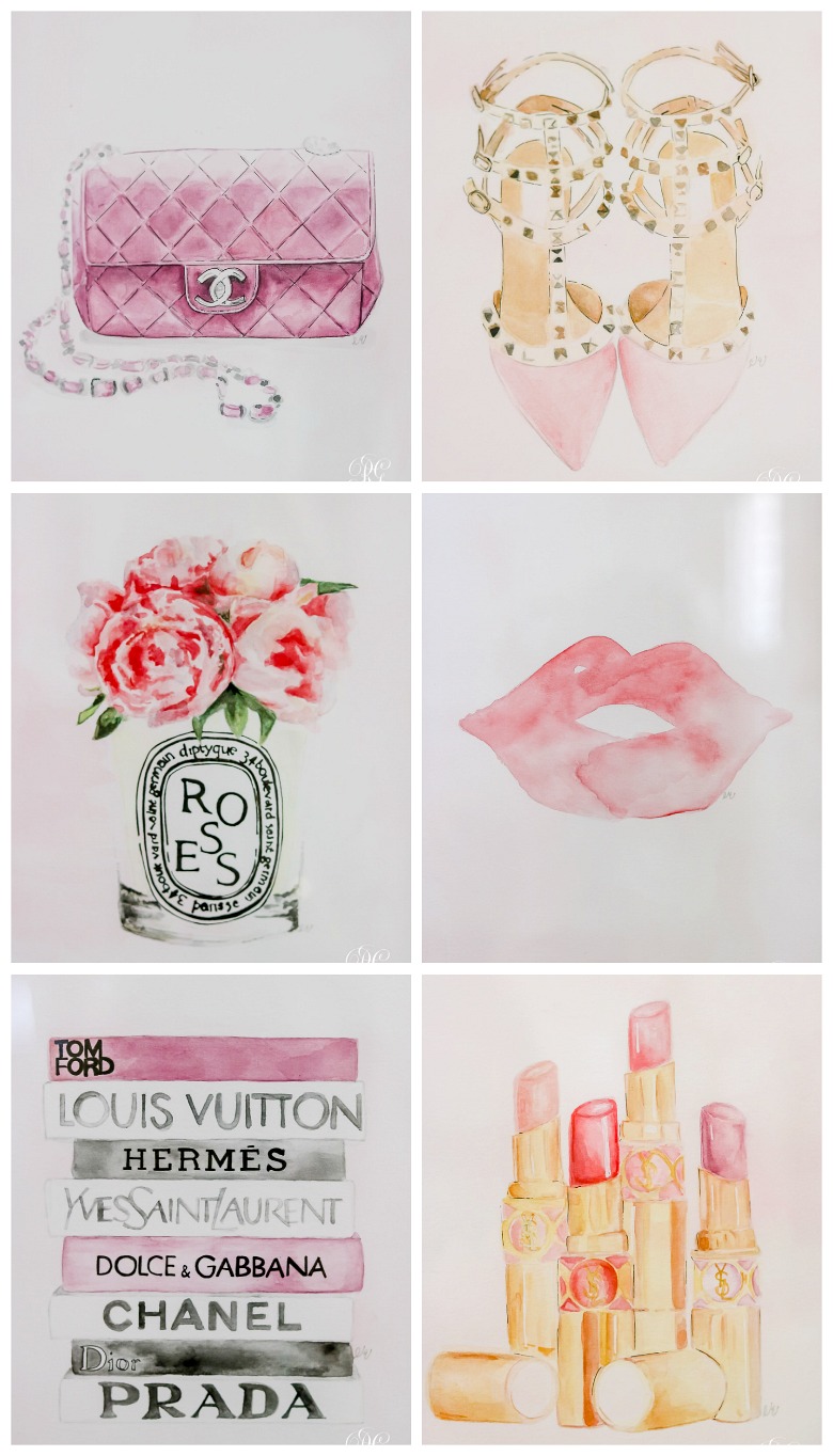 designer watercolor prints