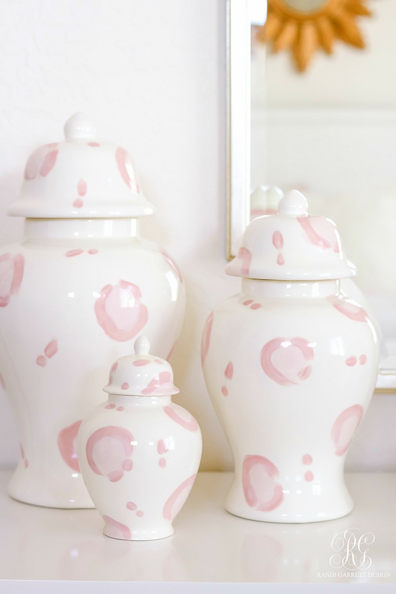 pink ginger jars