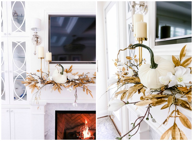 white gold fall mantel