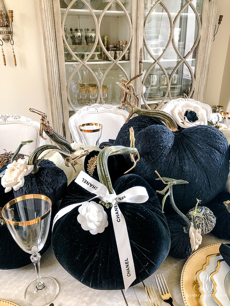 black white Chanel pumpkins