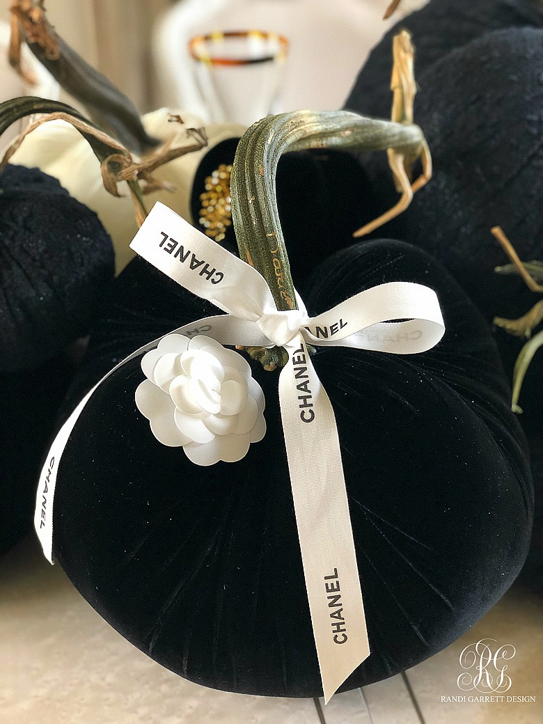 Black Chanel inspired pumpkin
