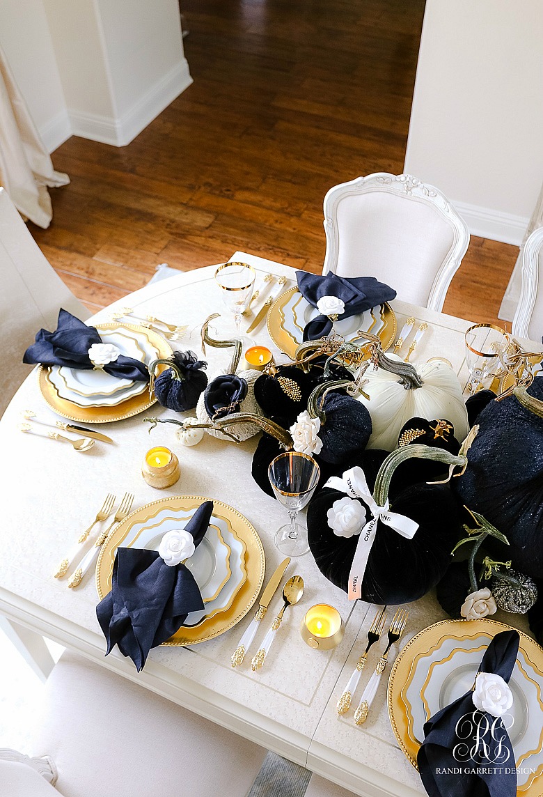 elegant halloween table