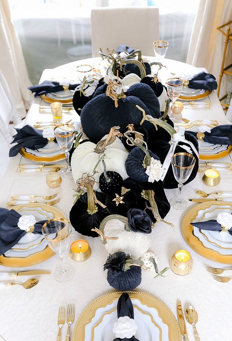 Chanel Inspired Glam Halloween Table - Randi Garrett Design