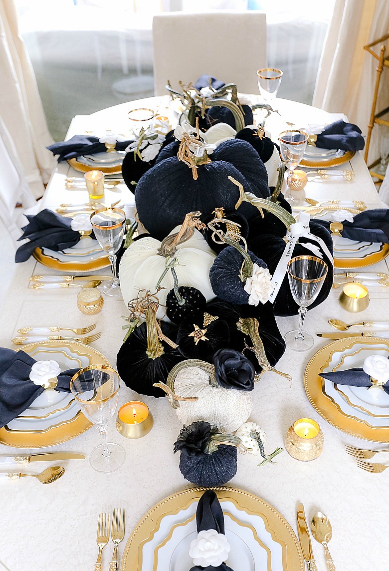 Chanel Inspired Glam Halloween Table