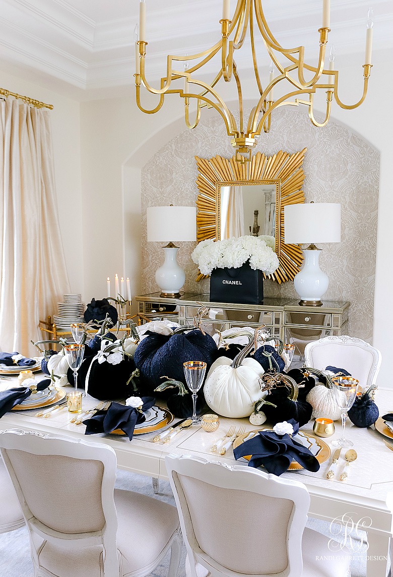 Chanel Inspired Glam Halloween Table