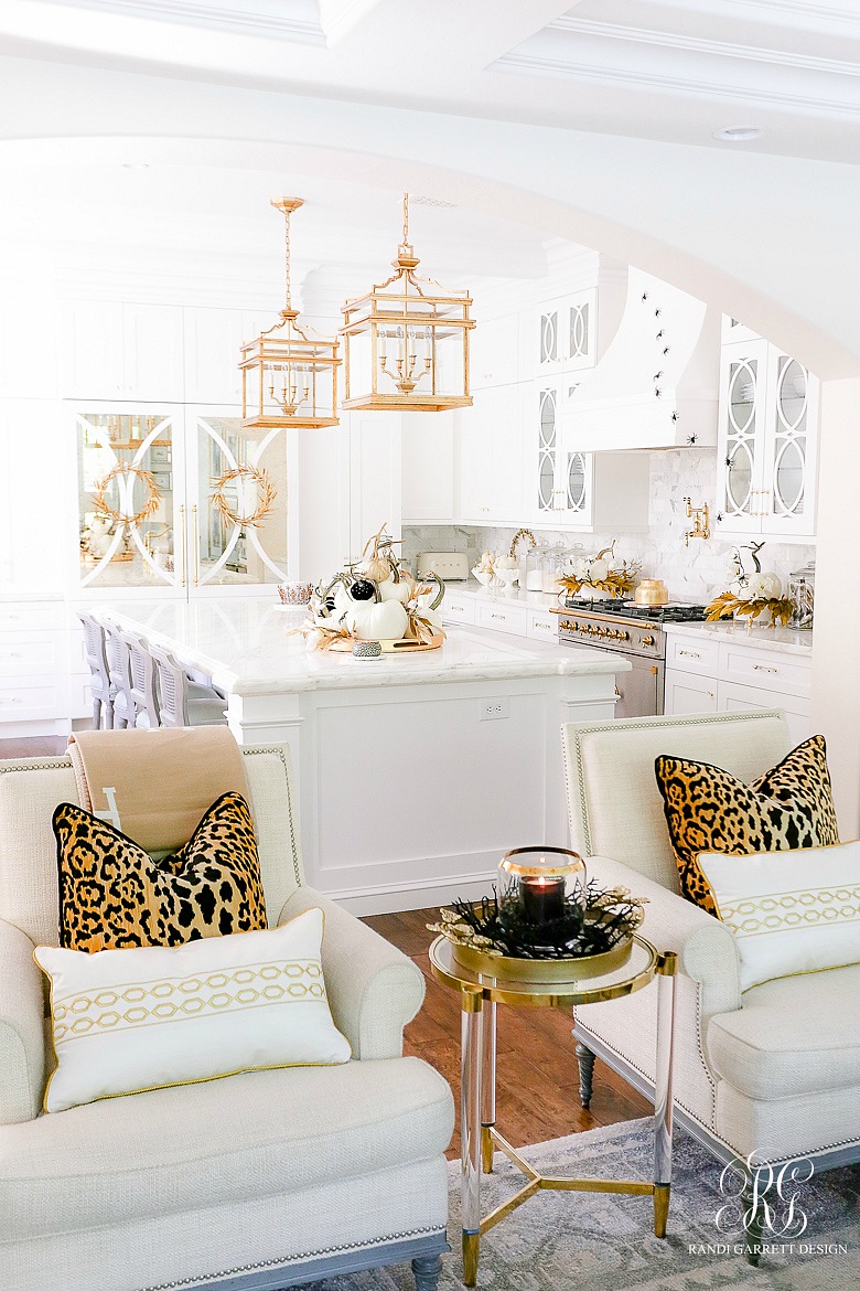 gold glam Halloween decor