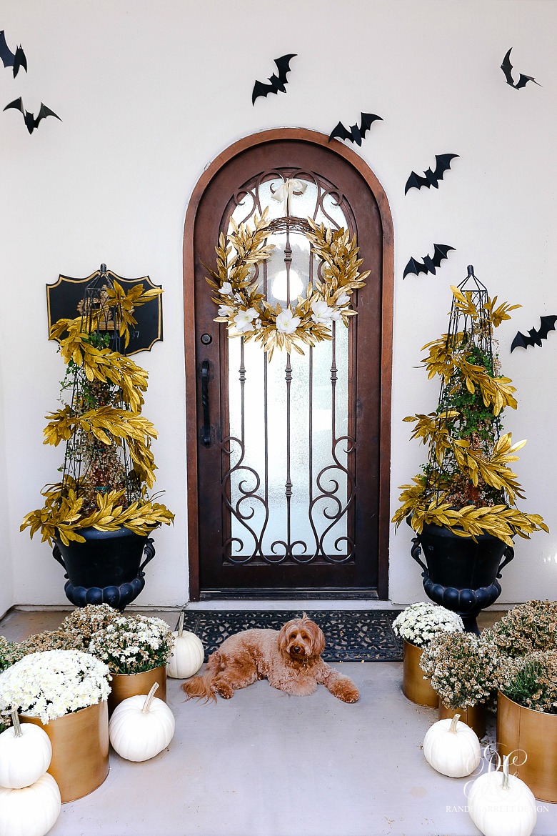 Glam Gold Halloween Home Tour - halloween porch