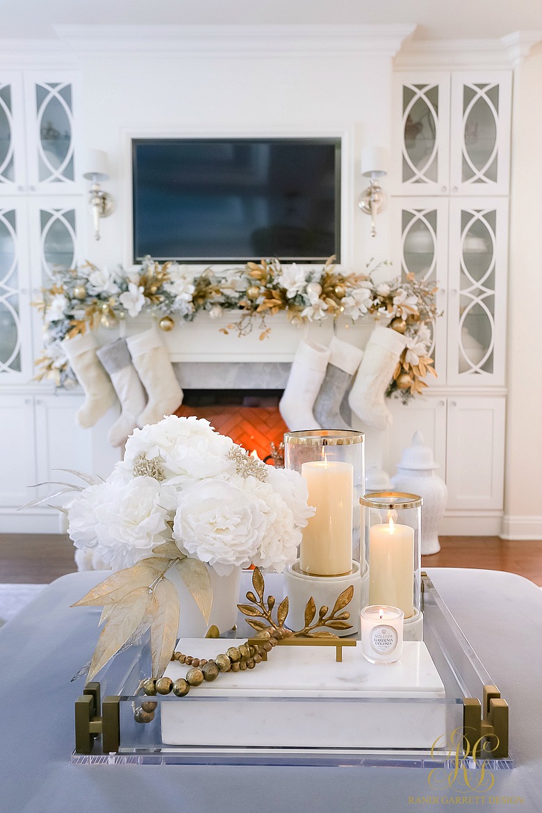 Christmas coffee table styling