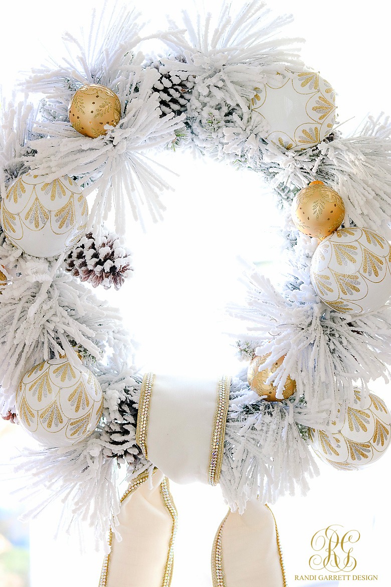 white gold christmas wreath