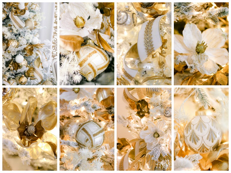 elegant white and gold christmas tree