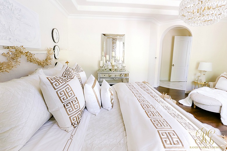 Elegant White and Gold Christmas Bedroom Tour