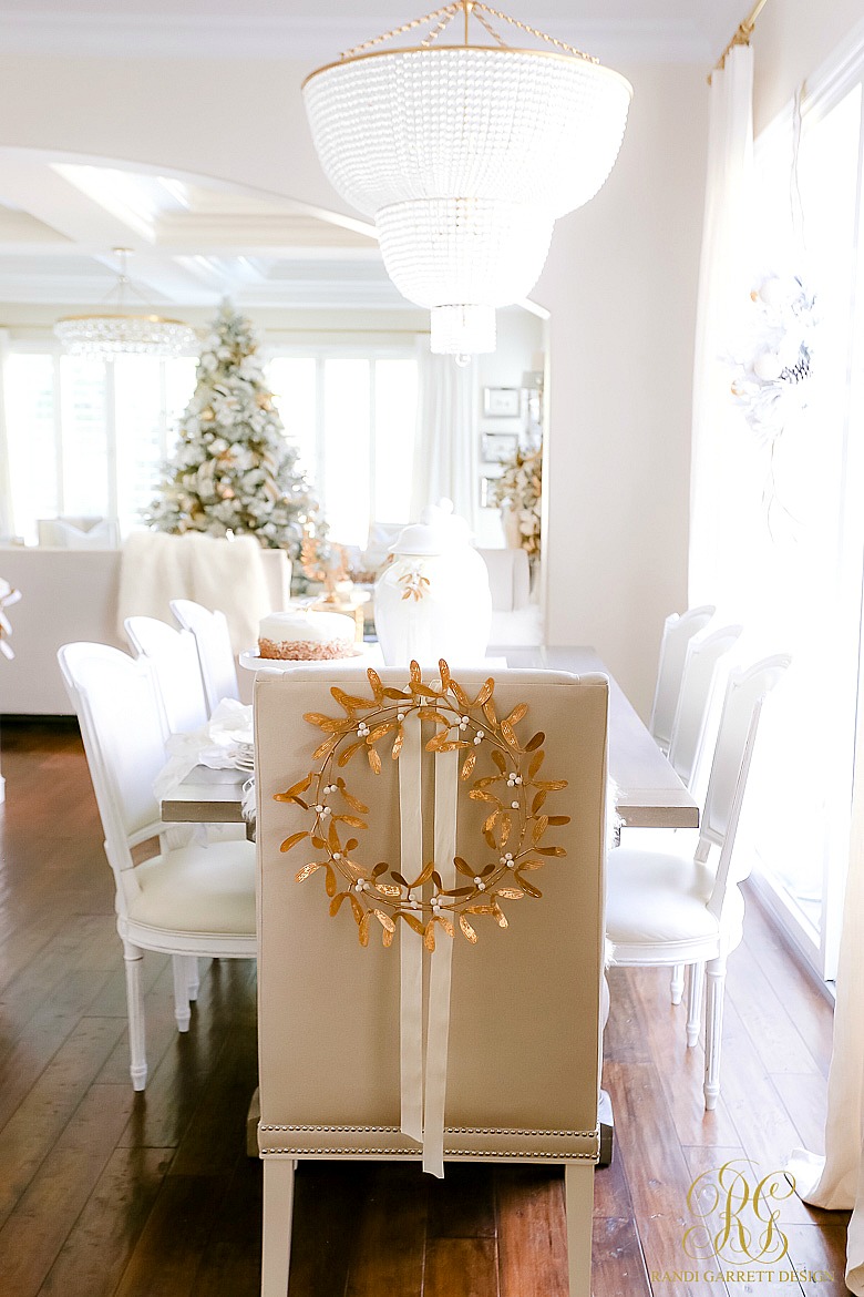 White and Gold Christmas Kitchen