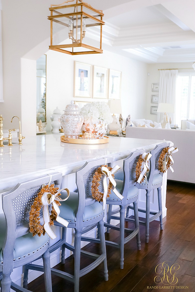 White and Gold Christmas Kitchen