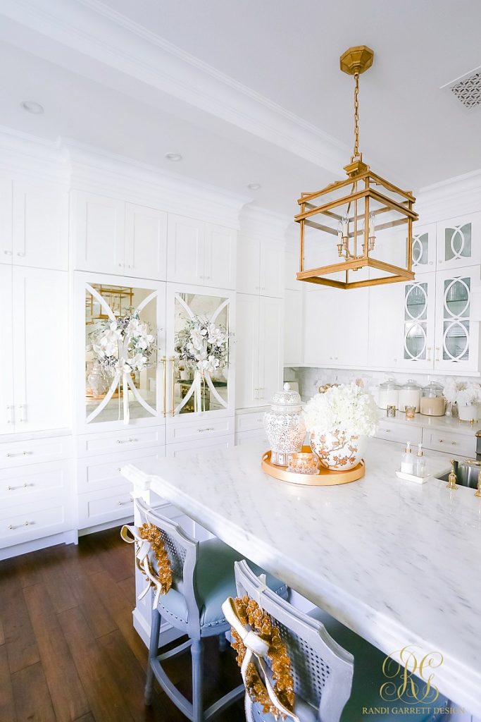 White and Gold Christmas Kitchen - Randi Garrett Design