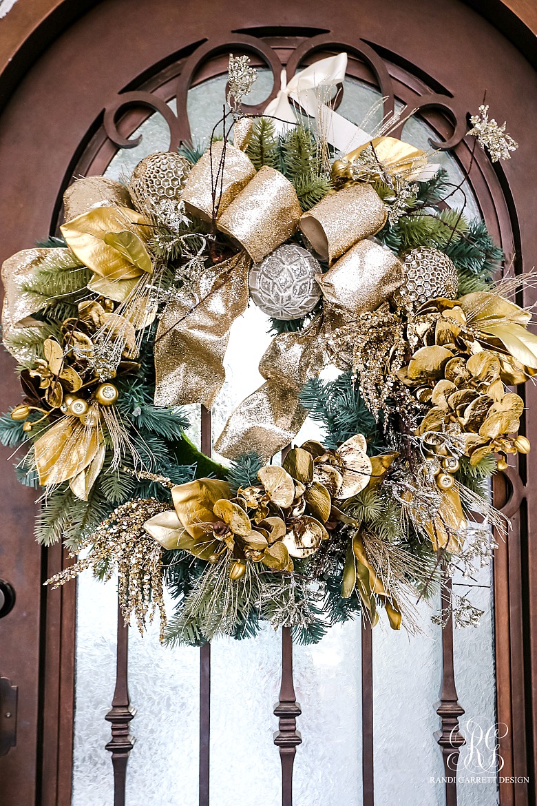 elegant gold christmas wreath