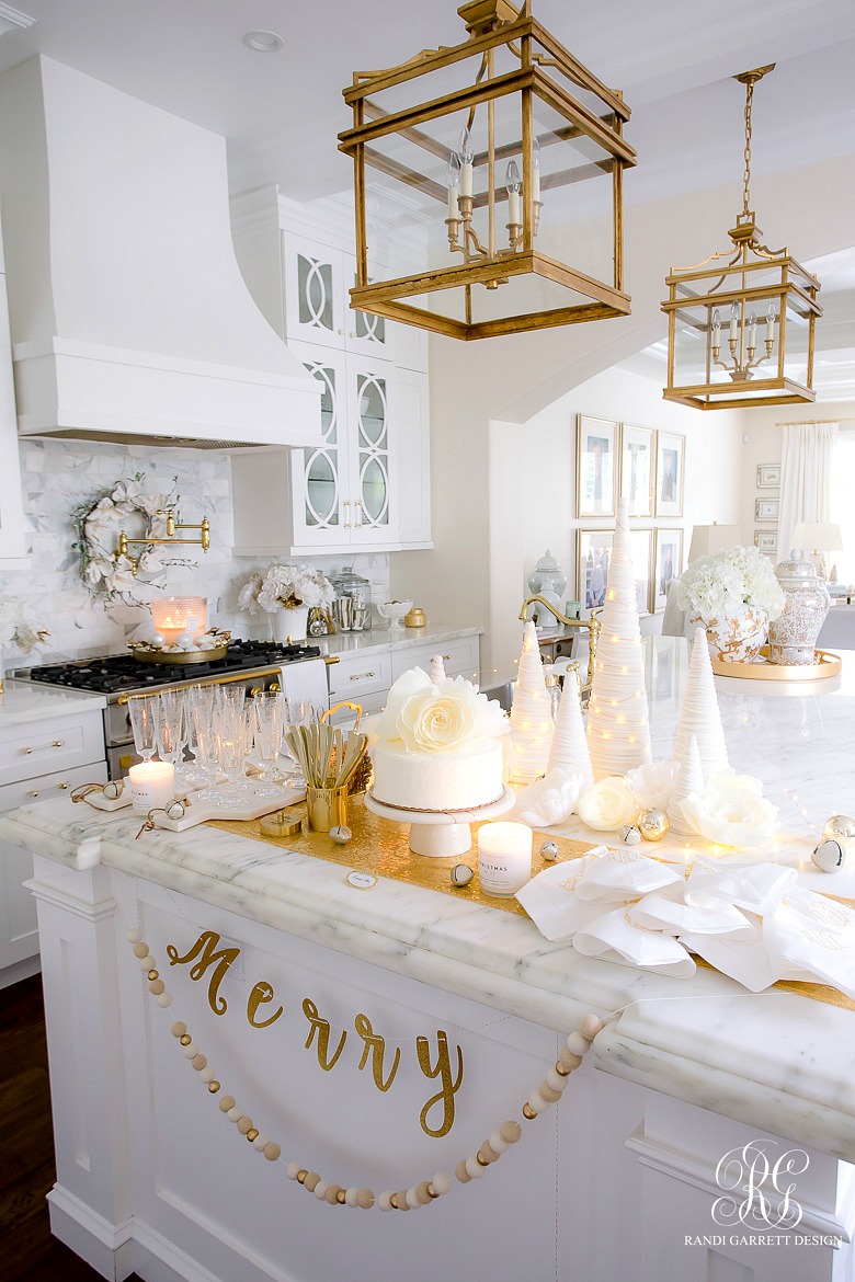 white gold elegant kitchen