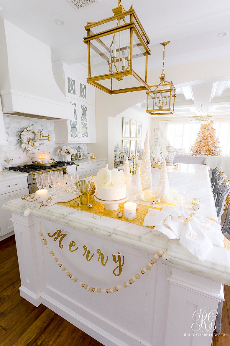 pretty white gold Christmas party